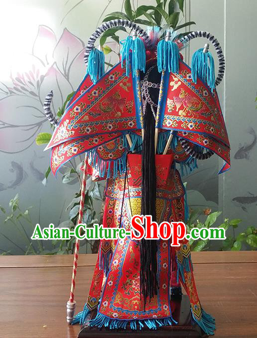 Handmade Traditional China Beijing Silk Figurine - Female General Mu Guiying