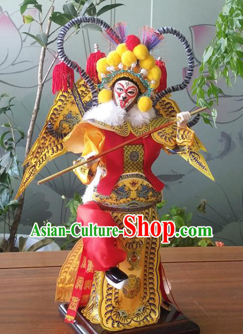 Handmade Traditional China Beijing Silk Figurine - Peking Opera Doll Monkey King