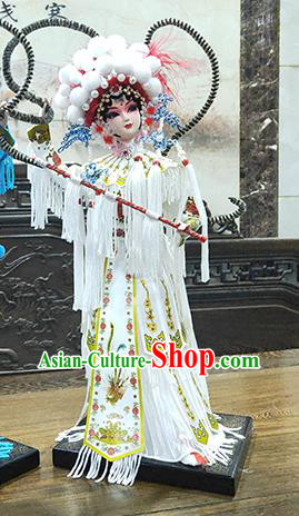 Handmade China Beijing Silk Figurine Traditional Peking Opera the Story of White snake Doll - Bai Suzhen