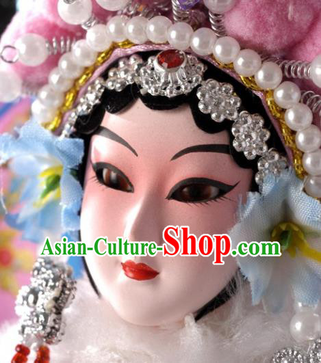 Handmade China Beijing Silk Figurine Traditional Peking Opera Female General Doll - Mu Guiying