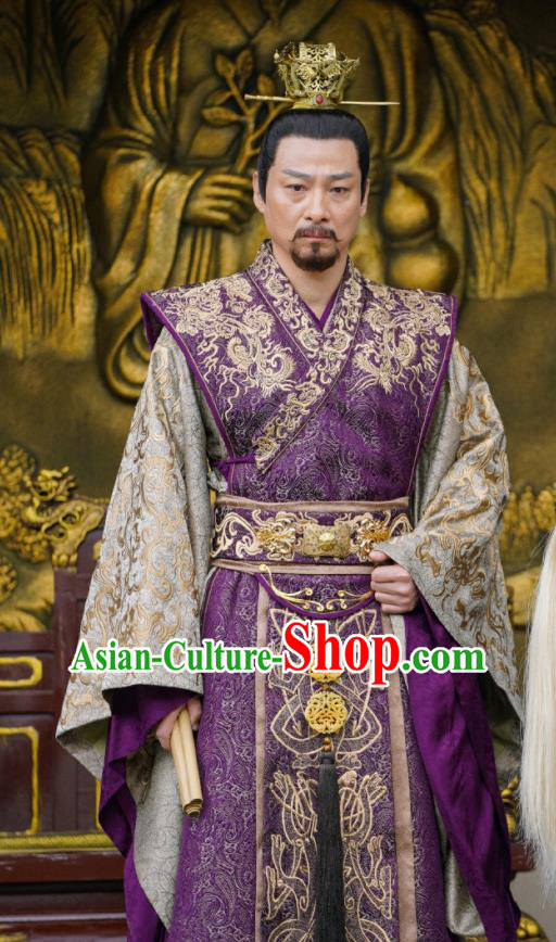 Chinese Traditional Court Hanfu Apparels Drama The Imperial Coroner Clothing Ancient Emperor Garment Costumes and Headpieces