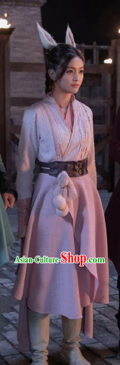 Chinese TV Show Douluo Dalu Xiao Wu Clothing Ancient Fairy Swordswoman Garment Costumes and Headpiece