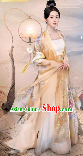 China Traditional Princess Apparel Ancient Royal Lady Clothing Drama The Romance of Tiger and Rose Chen Yuanyuan Garment Costumes