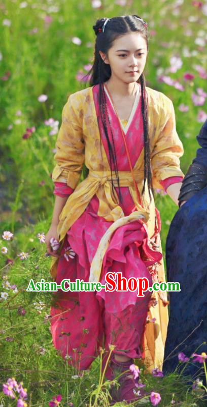 China Ancient Fairy Dress Garments Romance Drama The Blessed Girl Ling Long Costumes Traditional Young Lady Clothing