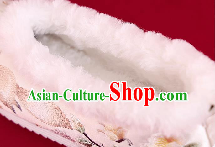 China Princess Shoes Traditional Rabbit Ear Shoes National Winter Shoes Embroidered Squirrel Shoes