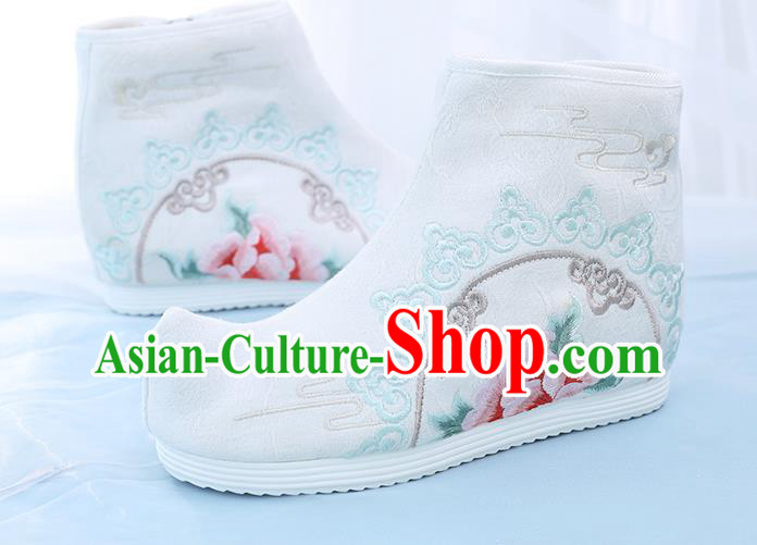 China Embroidered Short Boots National Cloth Shoes Traditional Hanfu Boots