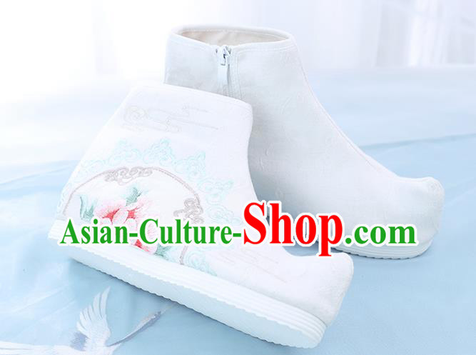 China Embroidered Short Boots National Cloth Shoes Traditional Hanfu Boots