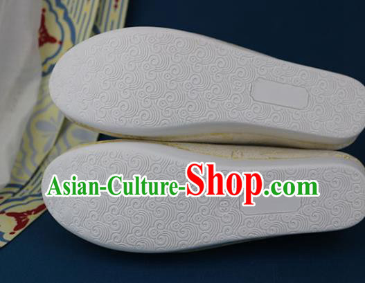 China Classical Dance Shoes Ancient Princess Shoes Traditional Ming Dynasty Pink Brocade Shoes