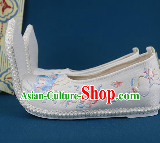 China Handmade Cloth Shoes Ancient Princess Embroidered Shoes Traditional Song Dynasty Shoes