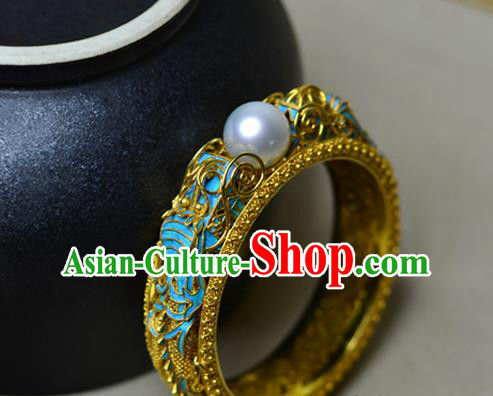 China National Filigree Bracelet Jewelry Traditional Handmade Cloisonne Bangle Accessories