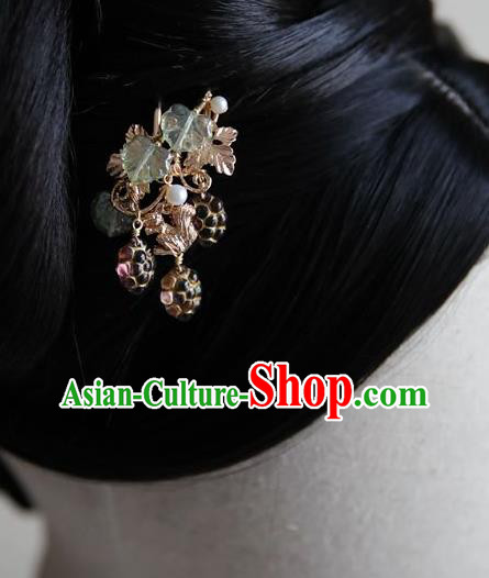 Chinese Ancient Princess Grape Tassel Hairpin Traditional Ming Dynasty Hanfu Hair Accessories