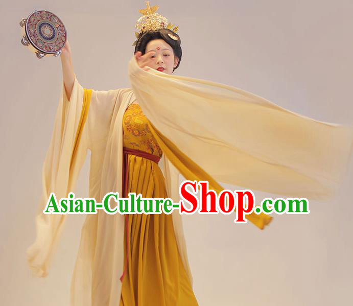 China Traditional Tang Dynasty Court Woman Historical Clothing Ancient Imperial Consort Costumes Full Set