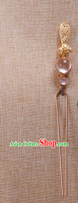 Chinese Handmade Golden Hairpin Traditional Tang Dynasty Hanfu Hair Accessories Ancient Imperial Consort Hair Stick