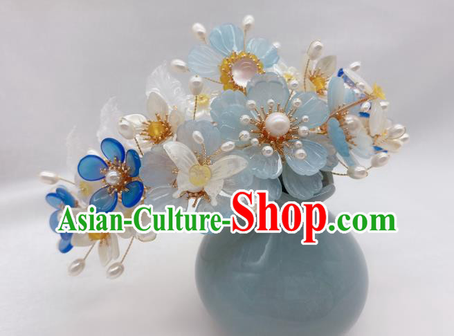 Chinese Handmade Wedding Hair Crown Traditional Song Dynasty Princess Hairpins Hair Accessories