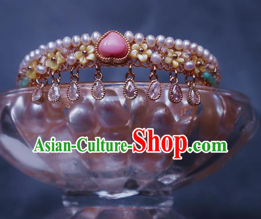 China Traditional Yellow Shell Osmanthus Bracelet Accessories Handmade Pearls Wristlet Jewelry