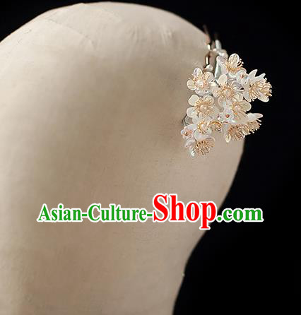 Chinese Handmade Crystal Pear Blossom Hair Stick Traditional Ming Dynasty Hanfu Hairpin
