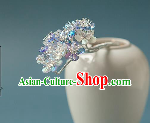 Chinese Handmade Lilac Flowers Hair Stick Traditional Ming Dynasty Hanfu Pear Blossom Hairpin
