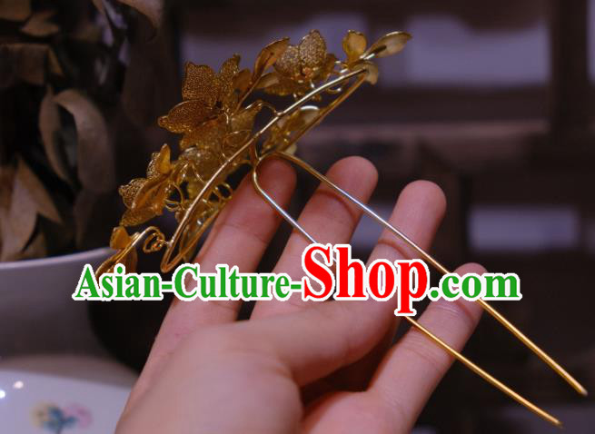 Chinese Traditional Filigree Flowers Hair Crown Hair Jewelry Ancient Qing Dynasty Empress Hairpin