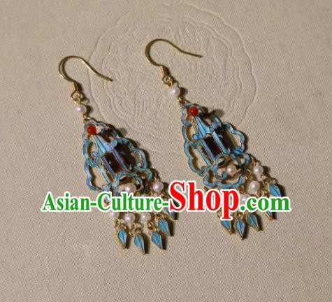 Handmade Chinese Cheongsam Ear Accessories Traditional Culture Jewelry Pearls Tassel Earrings