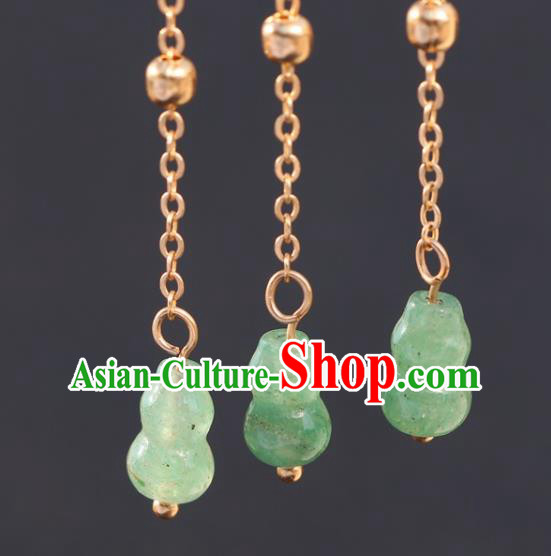 China Traditional Hanfu Hair Accessories Classical Cheongsam Jade Gourd Tassel Hairpin