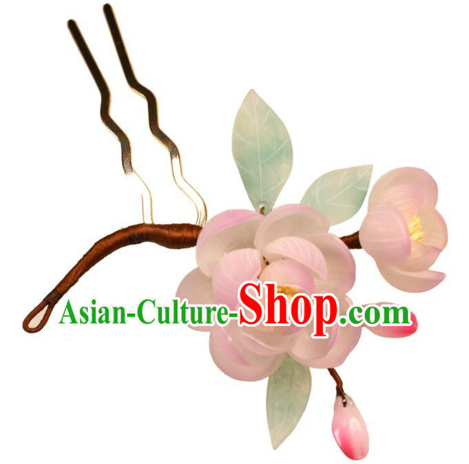 China Traditional Hanfu Hair Stick Hair Accessories Classical Peach Flower Hairpin