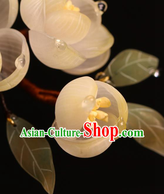 China Classical Yellow Flowers Hairpin Traditional Hanfu Hair Stick Hair Accessories