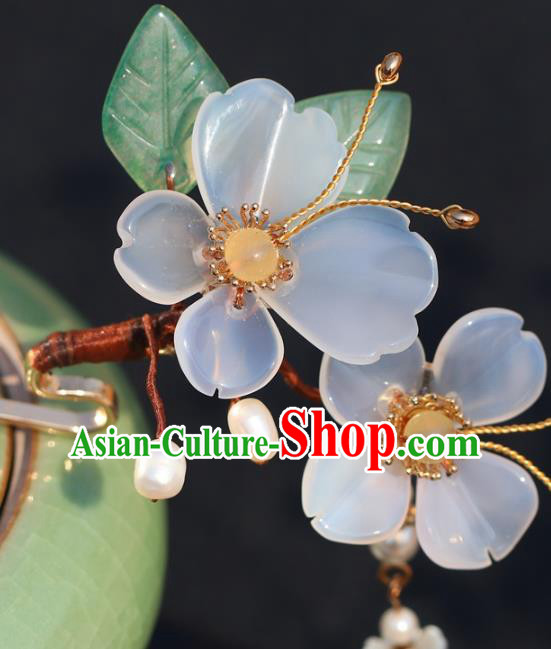 China Classical Butterfly Hairpin Traditional Hair Accessories Hanfu Beads Tassel Hair Stick