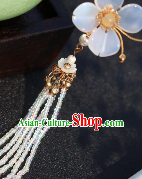 China Classical Butterfly Hairpin Traditional Hair Accessories Hanfu Beads Tassel Hair Stick
