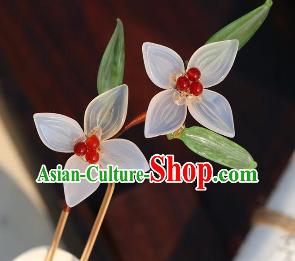China Classical Litchi Flower Hairpin Traditional Hair Accessories Hanfu Hair Stick