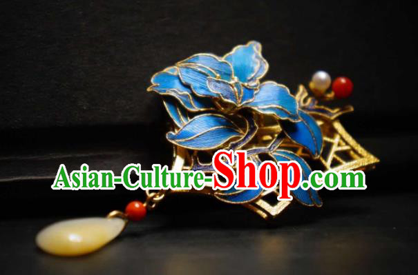 China Traditional Cheongsam Jade Breastpin Jewelry Handmade Brooch Accessories