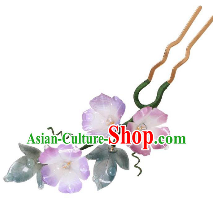 China Hanfu Petunia Hair Stick Classical Hair Accessories Traditional Ming Dynasty Princess Hairpin