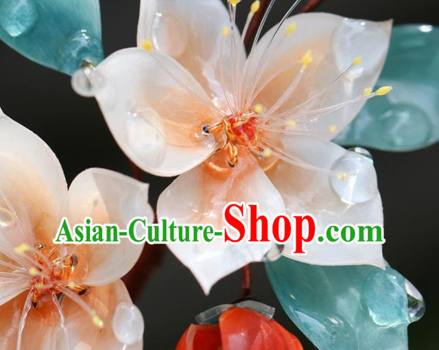 China Traditional Ming Dynasty Hairpin Classical Hair Accessories Hanfu Peach Blossom Hair Stick