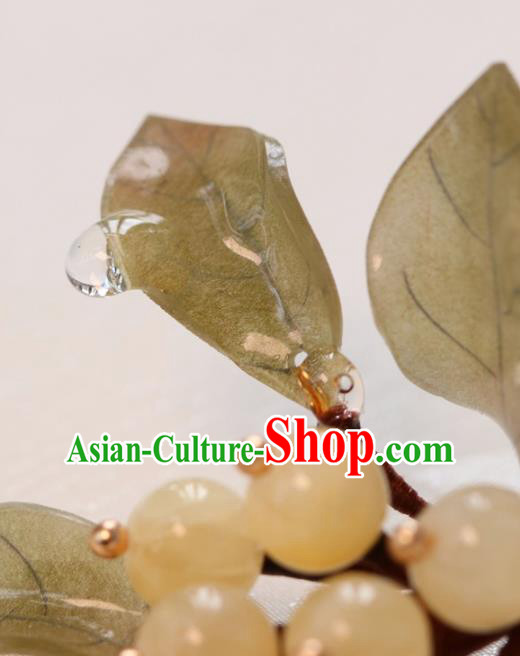 China Hanfu Hair Stick Traditional Ming Dynasty Princess Loquat Hairpin Classical Hair Accessories