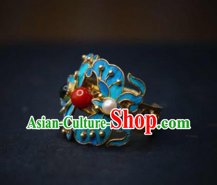 China Handmade Butterfly Ring Traditional Cheongsam Circlet Jewelry Jadeite Accessories