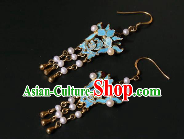 Handmade Chinese Traditional Culture Jewelry Pearls Earrings Cheongsam Ear Accessories