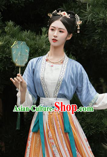 Traditional China Tang Dynasty Historical Clothing Ancient Palace Beauty Hanfu Dress