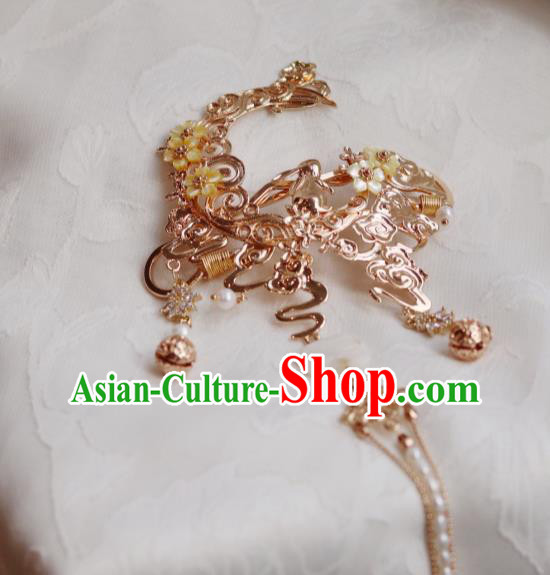 China Classical Hanfu Hair Accessories Traditional Ming Dynasty Princess Hair Crown and Hairpin