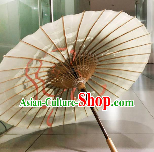 China Painting Fox Umbrella Traditional Oil Paper Umbrella Craft Classical Dance Umbrellas