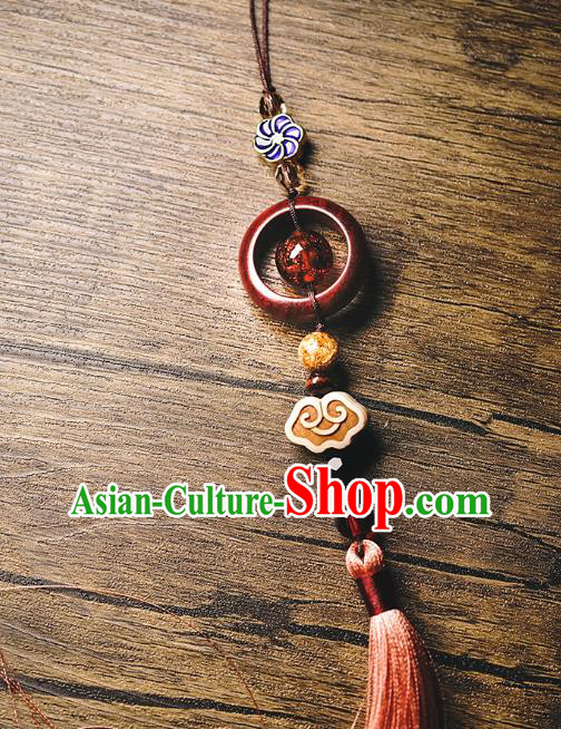 Handmade Chinese Traditional Waist Accessories Classical Cheongsam Brooch Tassel Pendant