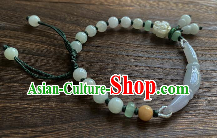 Chinese Traditional Wristlet Accessories Classical Hanfu Jade Bracelet