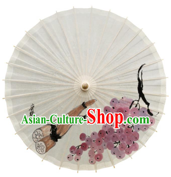 China Handmade Cheongsam Dance Umbrella Traditional Ink Painting Hawthorn Oil Paper Umbrella