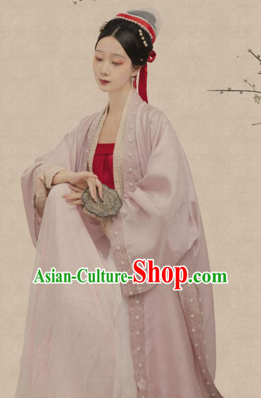 Traditional China Song Dynasty Court Lady Historical Costumes Ancient Imperial Consort Hanfu Clothing Complete Set