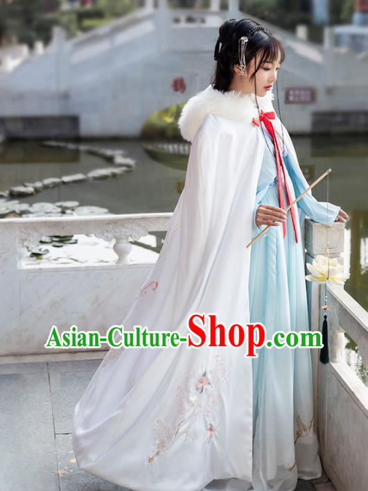 China Ancient Palace Lady Hanfu Cape Traditional Ming Dynasty Princess Historical Clothing