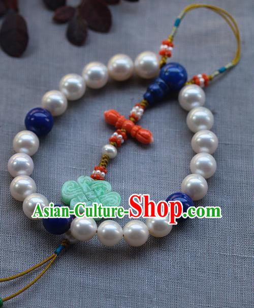 Chinese Ancient Imperial Empress Lapis Jewelry Accessories Traditional Qing Dynasty Jadeite Tassel Brooch