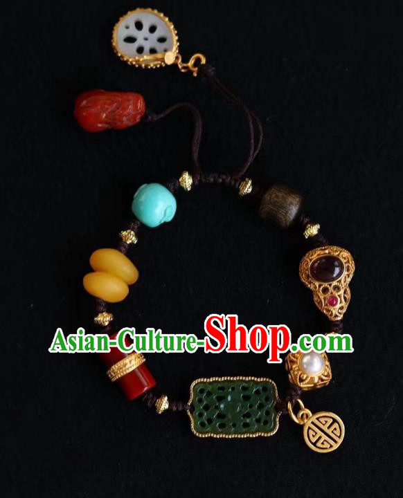Chinese Traditional Bracelet Accessories Handmade Gems Wristlet Accessories