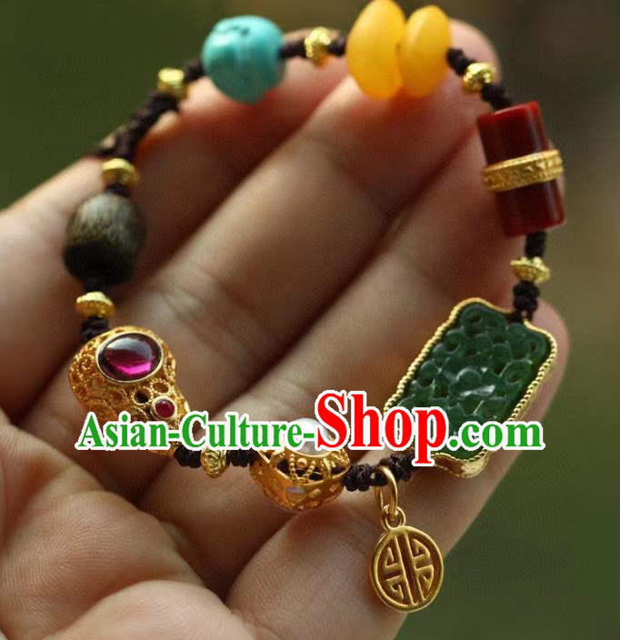 Chinese Traditional Bracelet Accessories Handmade Gems Wristlet Accessories