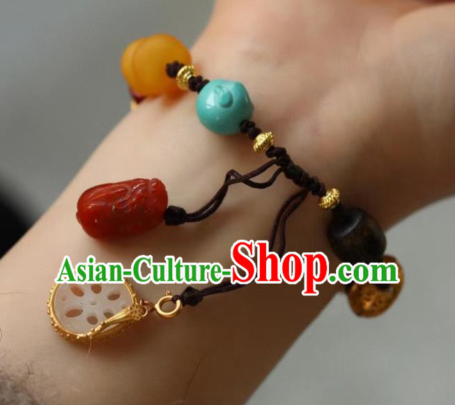 Chinese Traditional Bracelet Accessories Handmade Gems Wristlet Accessories