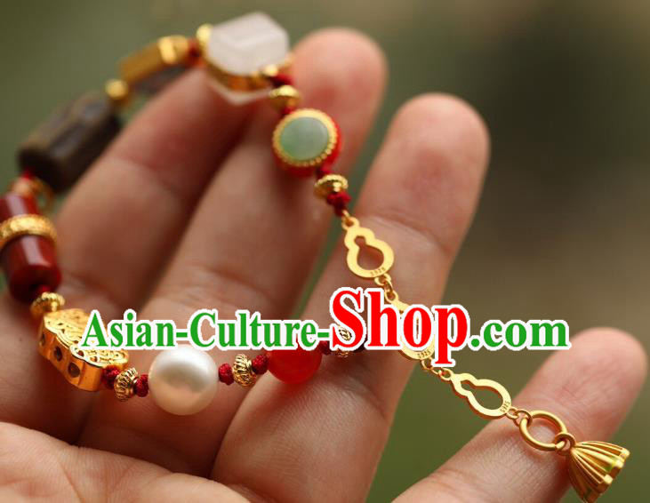 Chinese Traditional Eaglewood Bracelet Accessories Handmade Agate Bangle Accessories