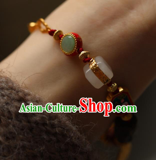 Chinese Traditional Eaglewood Bracelet Accessories Handmade Agate Bangle Accessories