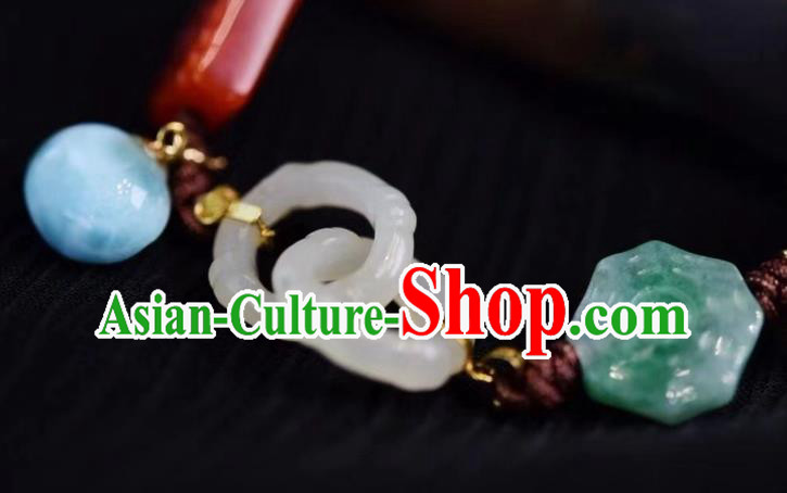 Chinese Traditional Agate Carving Wristlet Accessories National Cheongsam Wedding Bracelet